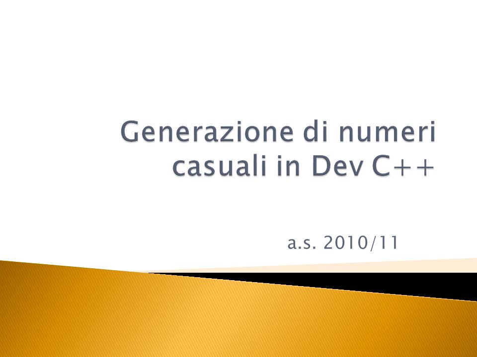 Generazione di numeri casuali in Dev C++