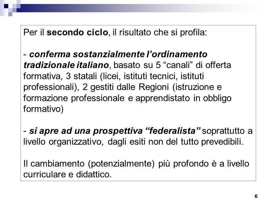 La Riforma Della Scuola Secondaria Superiore Nei Suoi Aspetti Generali ...