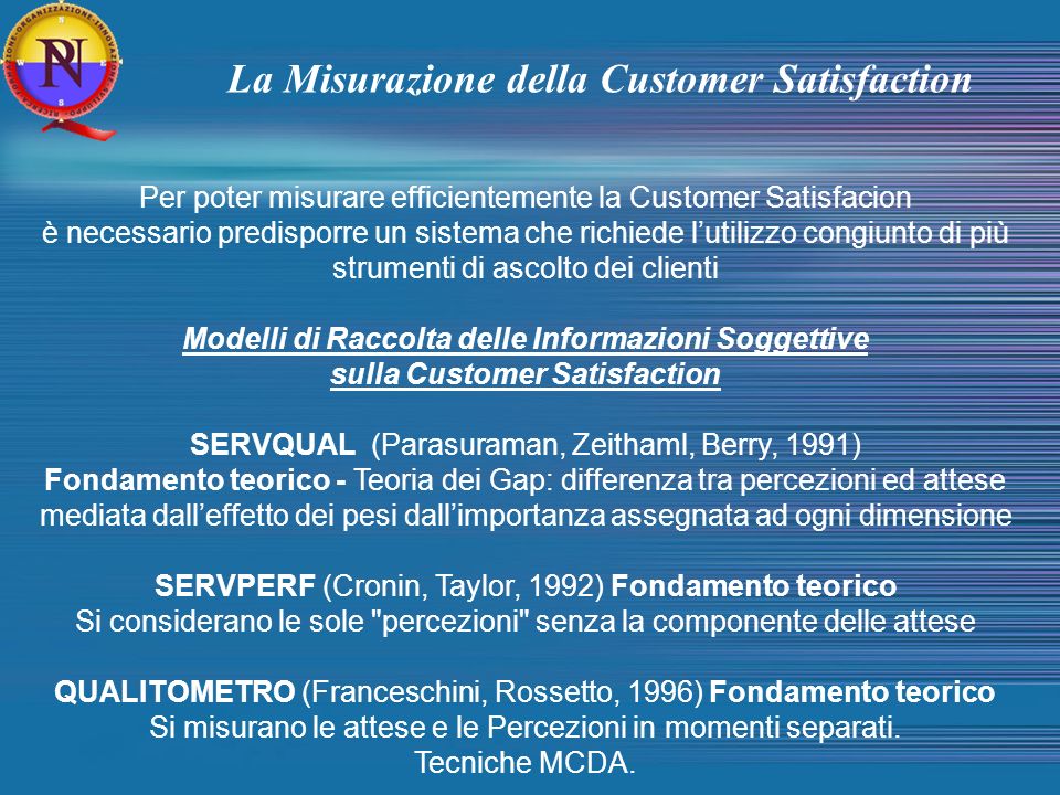 La Misurazione della Customer Satisfaction