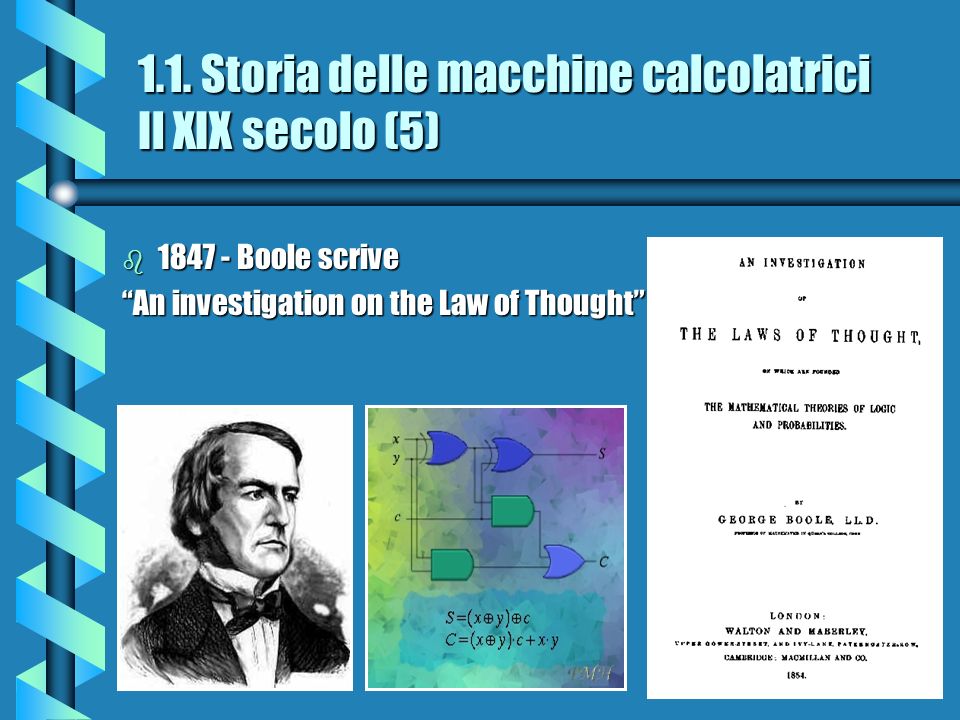 1.1. Storia delle macchine calcolatrici Il XIX secolo (5)
