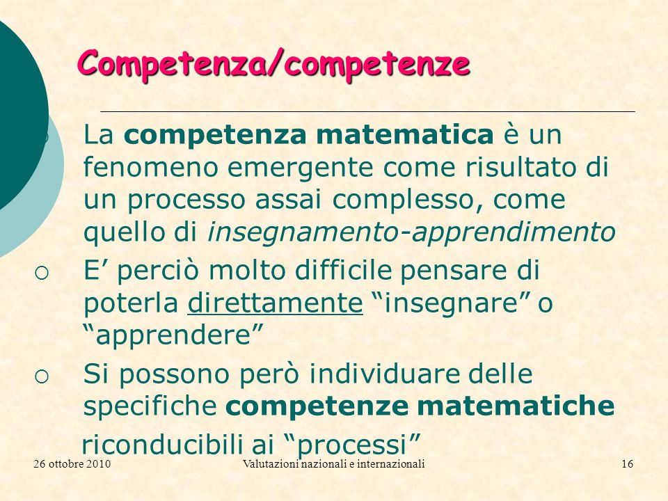 Competenza/competenze