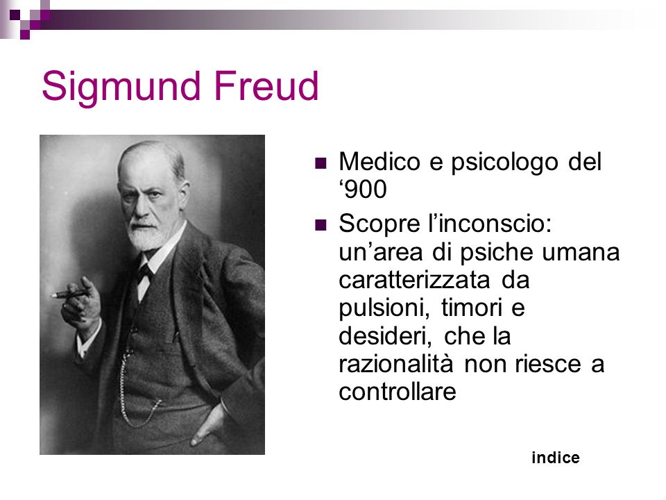 Sigmund Freud Medico e psicologo del ‘900