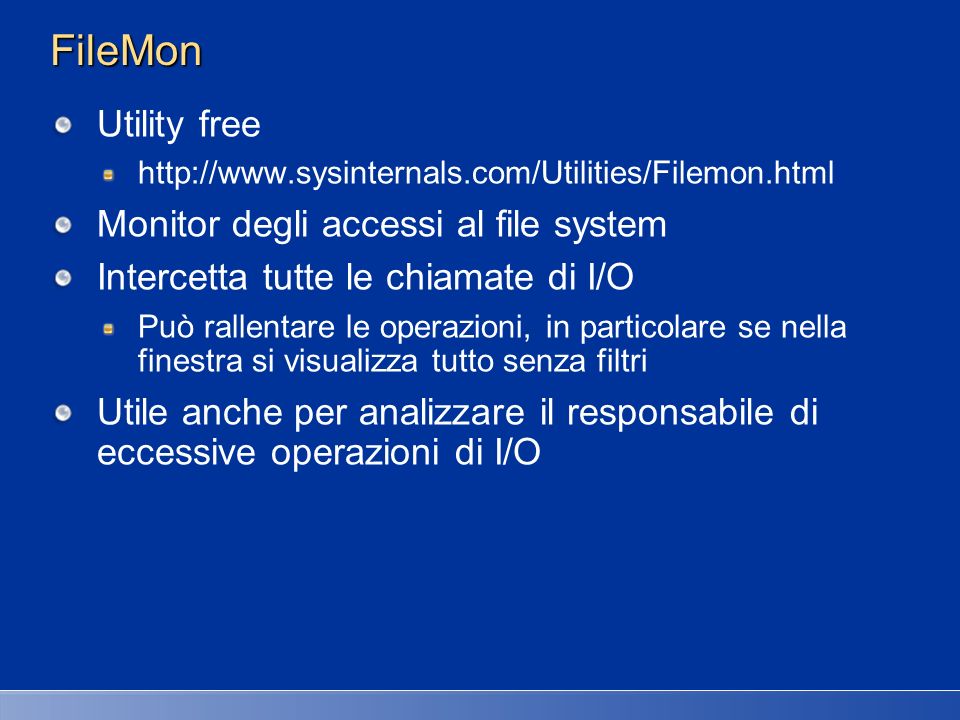 FileMon Utility free Monitor degli accessi al file system