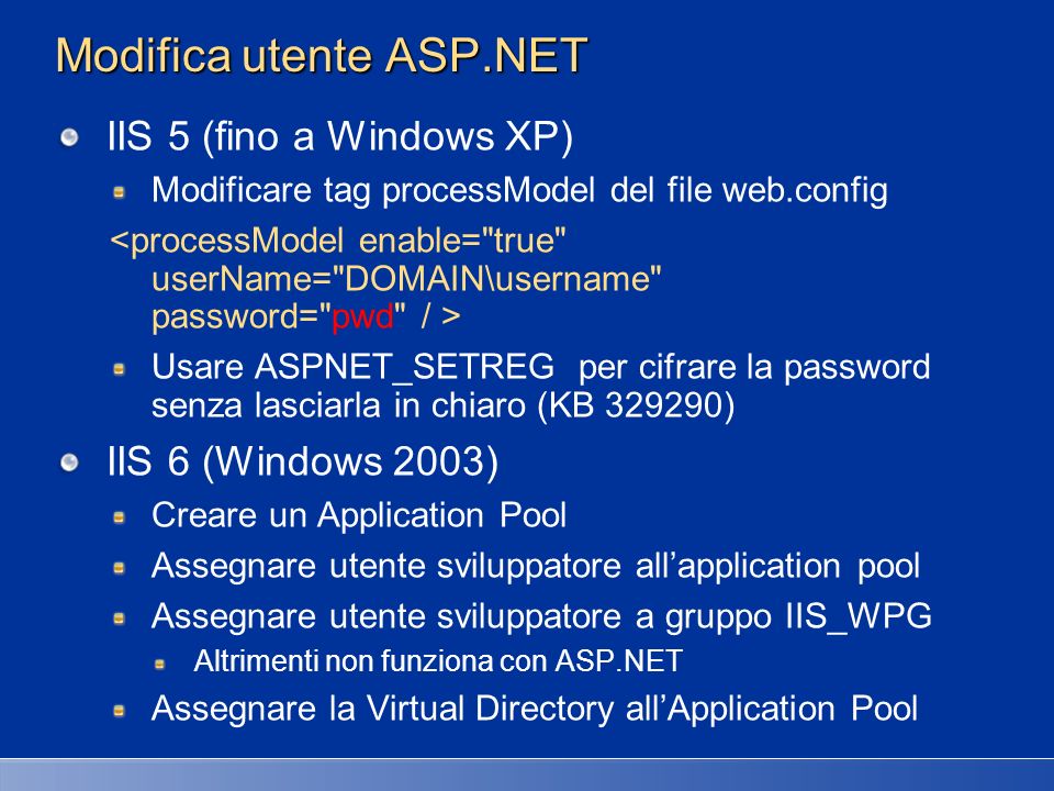 Modifica utente ASP.NET