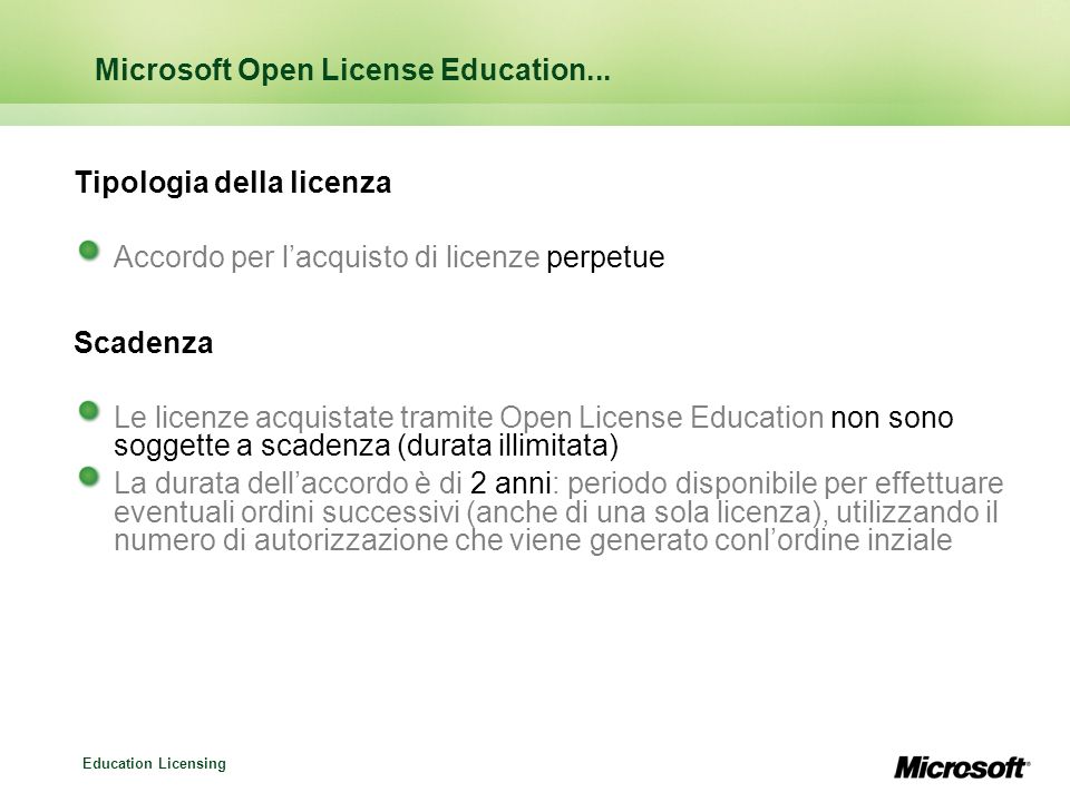Microsoft Open License Education...
