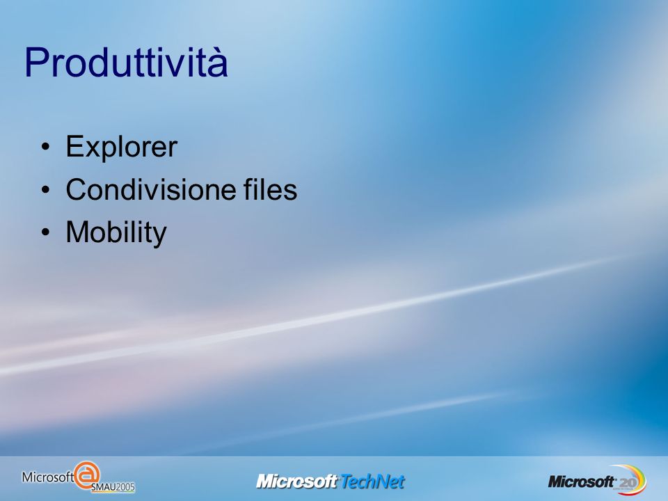 Produttività Explorer Condivisione files Mobility