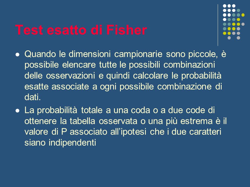 Test esatto di Fisher