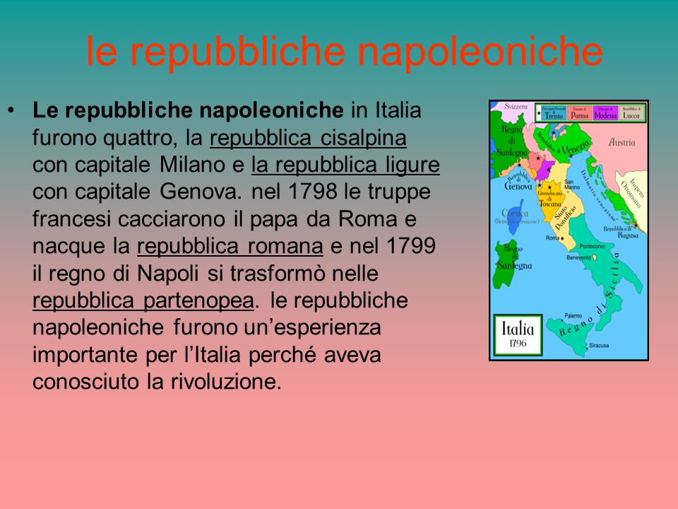 le repubbliche napoleoniche
