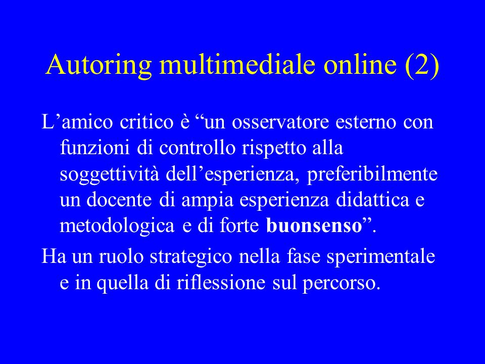 Autoring multimediale online (2)