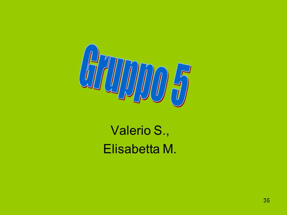 Gruppo 5 Valerio S., Elisabetta M.
