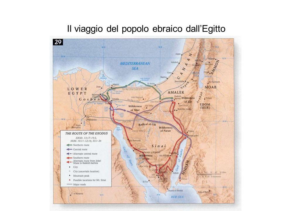 Il viaggio del popolo ebraico dall’Egitto
