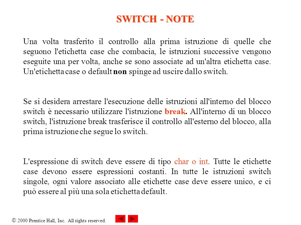 SWITCH - NOTE