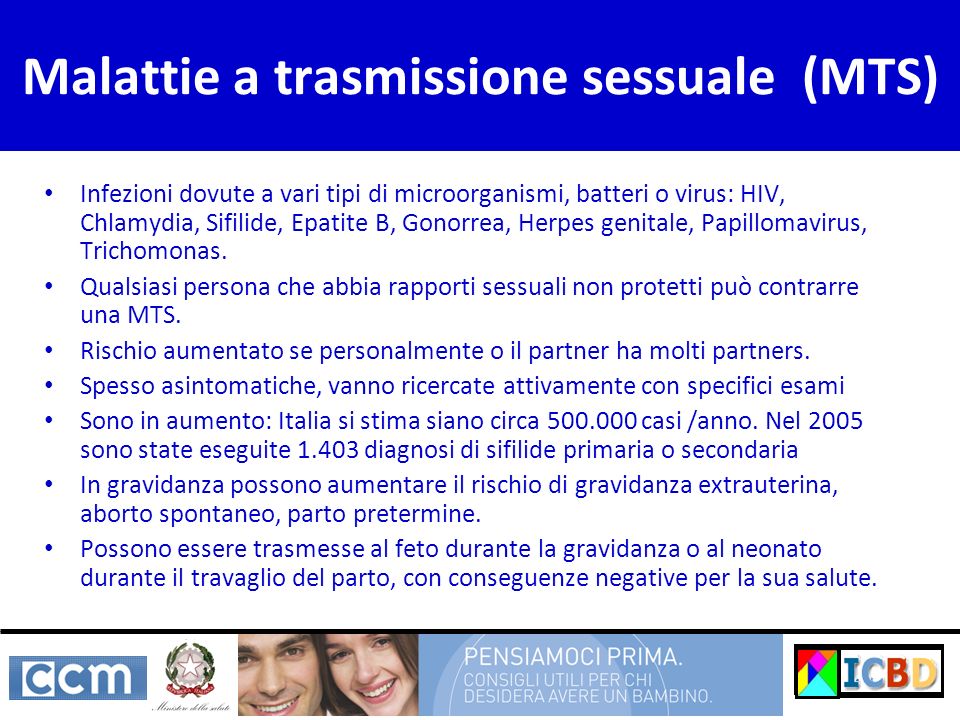 Malattie a trasmissione sessuale (MTS)