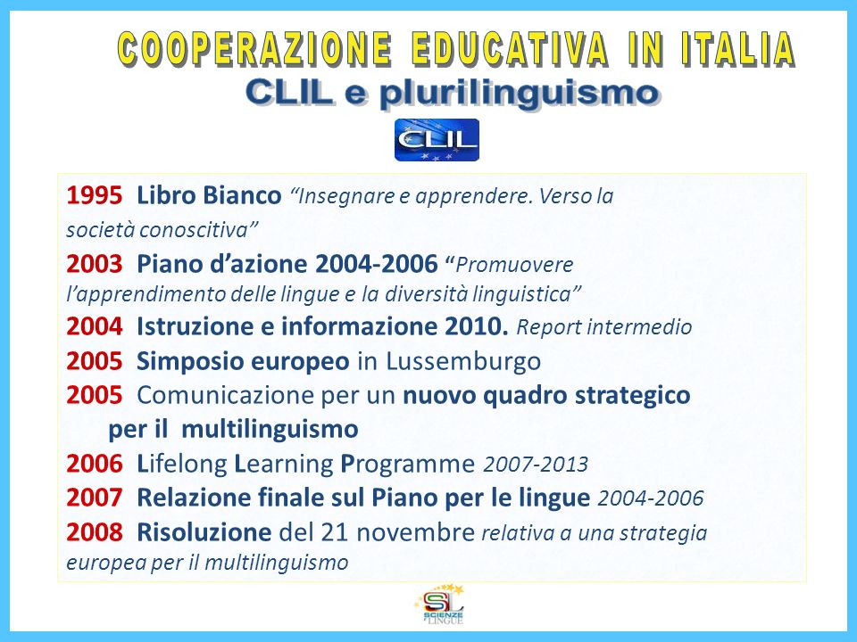 COOPERAZIONE EDUCATIVA IN ITALIA
