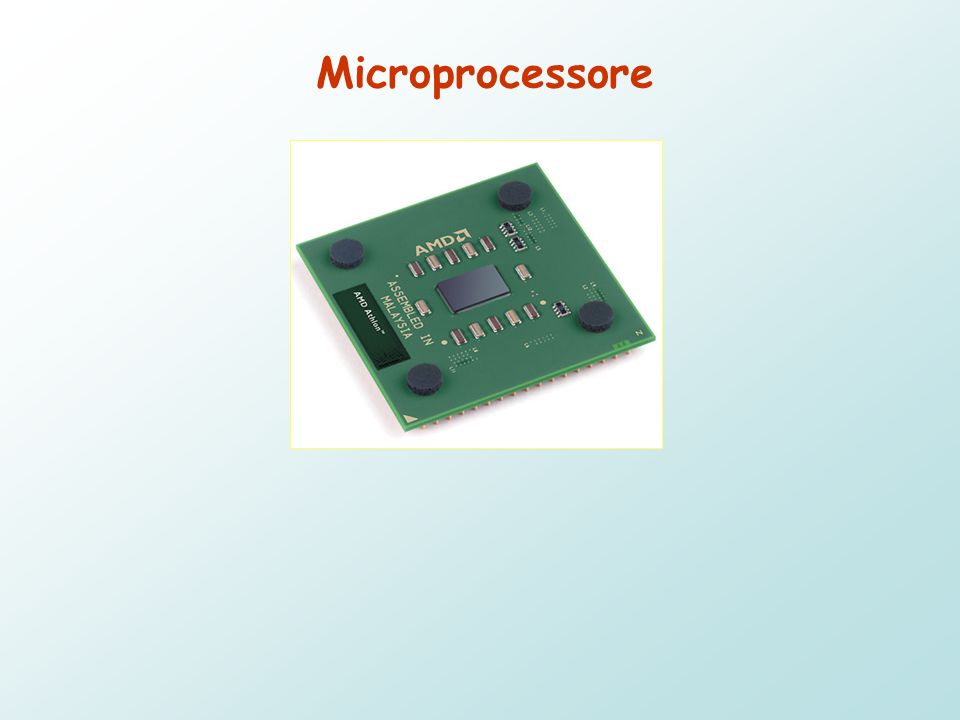 Microprocessore Chip di circuiti integrati che controlla il processo di elaborazione in un computer.