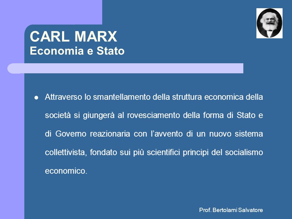 CARL MARX Economia e Stato
