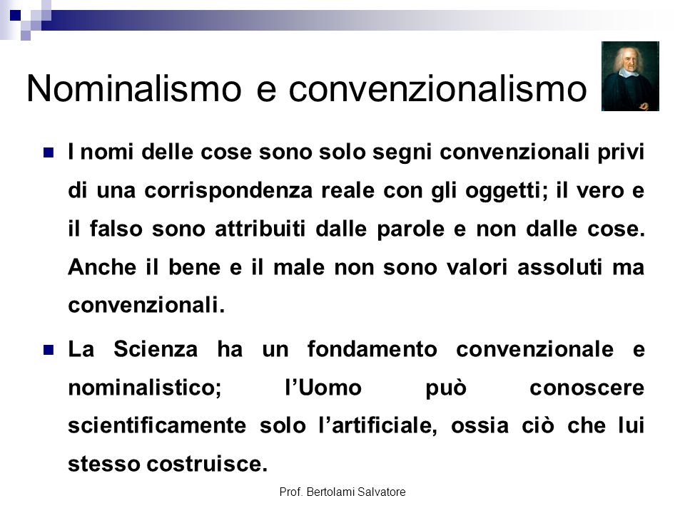 Nominalismo e convenzionalismo
