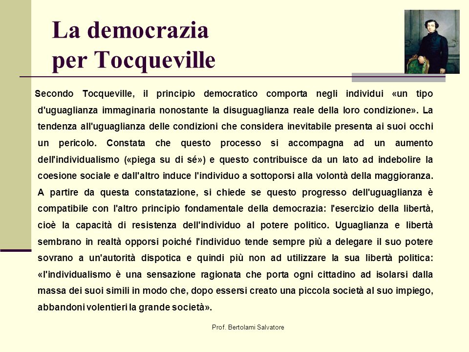 La democrazia per Tocqueville