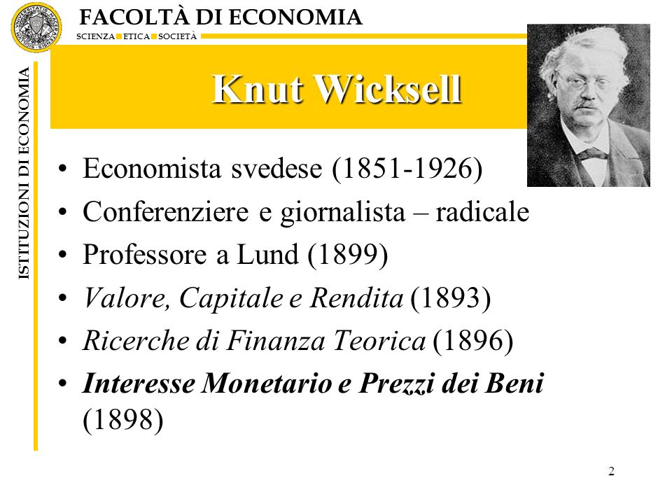 Knut Wicksell Economista svedese ( )