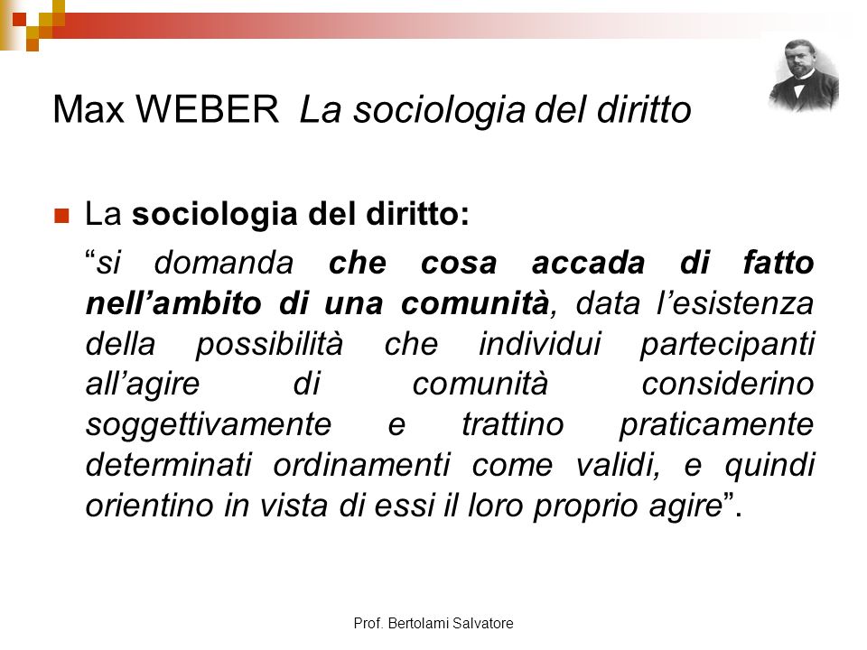 Max WEBER La sociologia del diritto