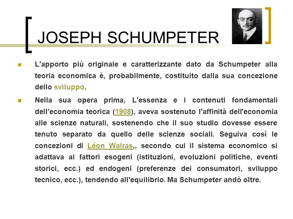 JOSEPH SCHUMPETER