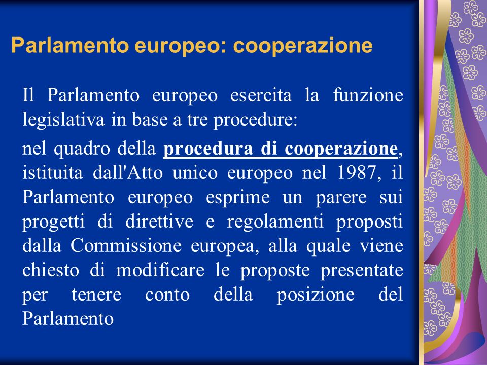 Parlamento europeo: cooperazione