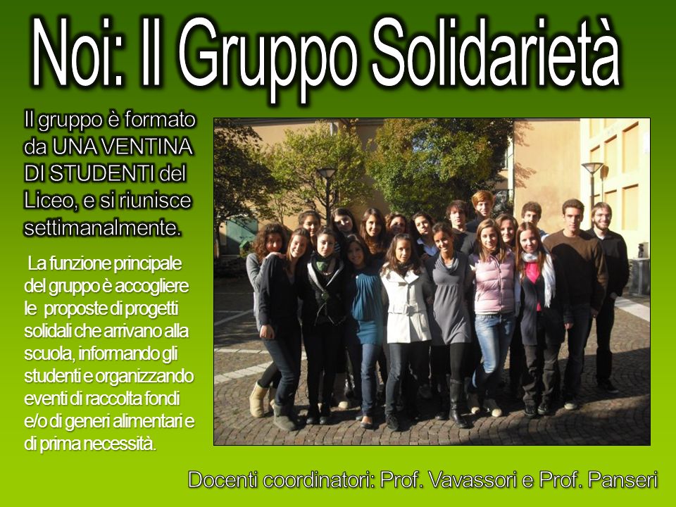 Noi: Il Gruppo Solidarietà