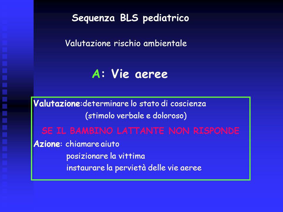 Sequenza BLS pediatrico