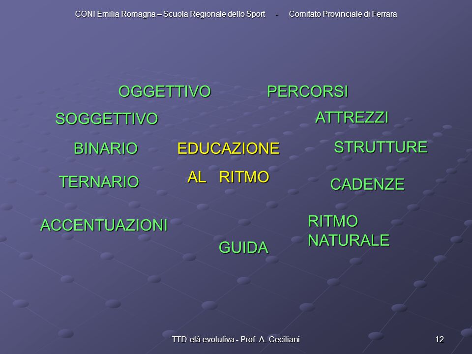 TTD età evolutiva - Prof. A. Ceciliani