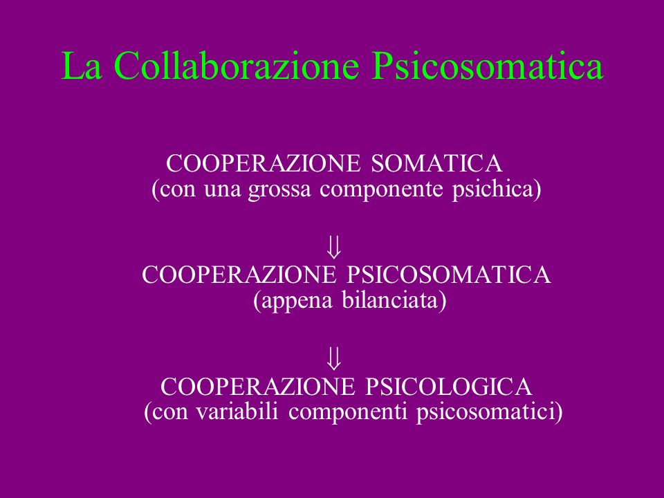 La Collaborazione Psicosomatica