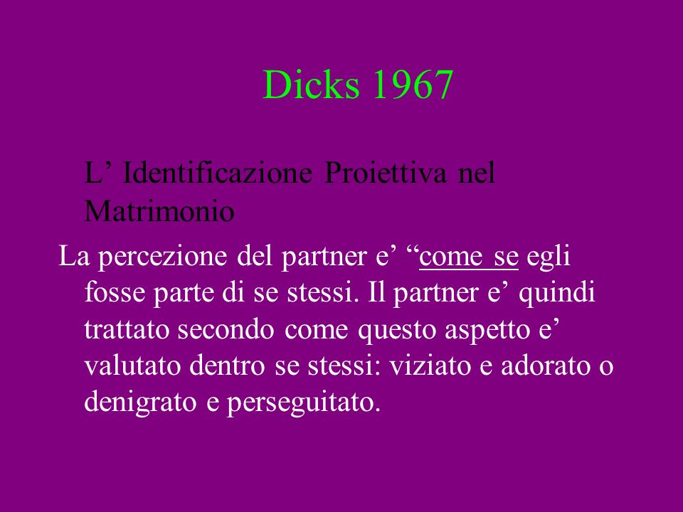 Dicks 1967 L’ Identificazione Proiettiva nel Matrimonio
