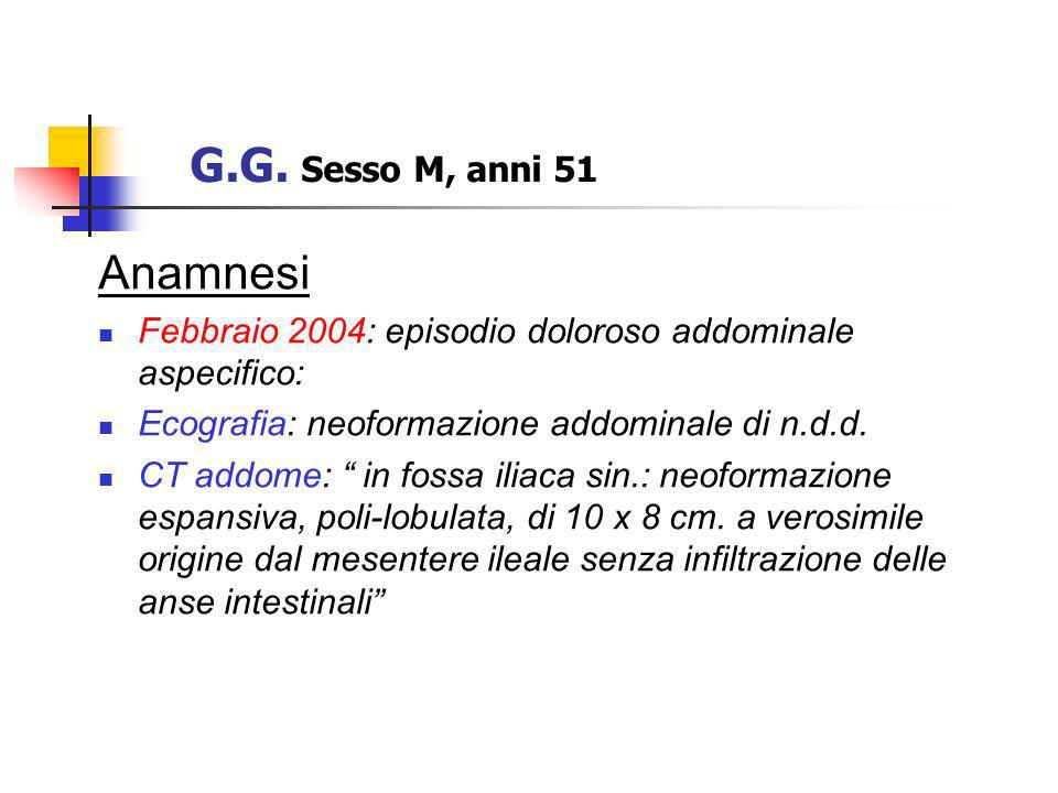G.G. Sesso M, anni 51 Anamnesi