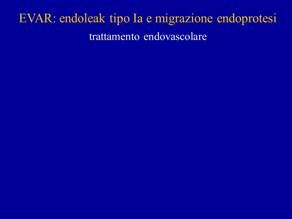 EVAR: endoleak tipo Ia e migrazione endoprotesi