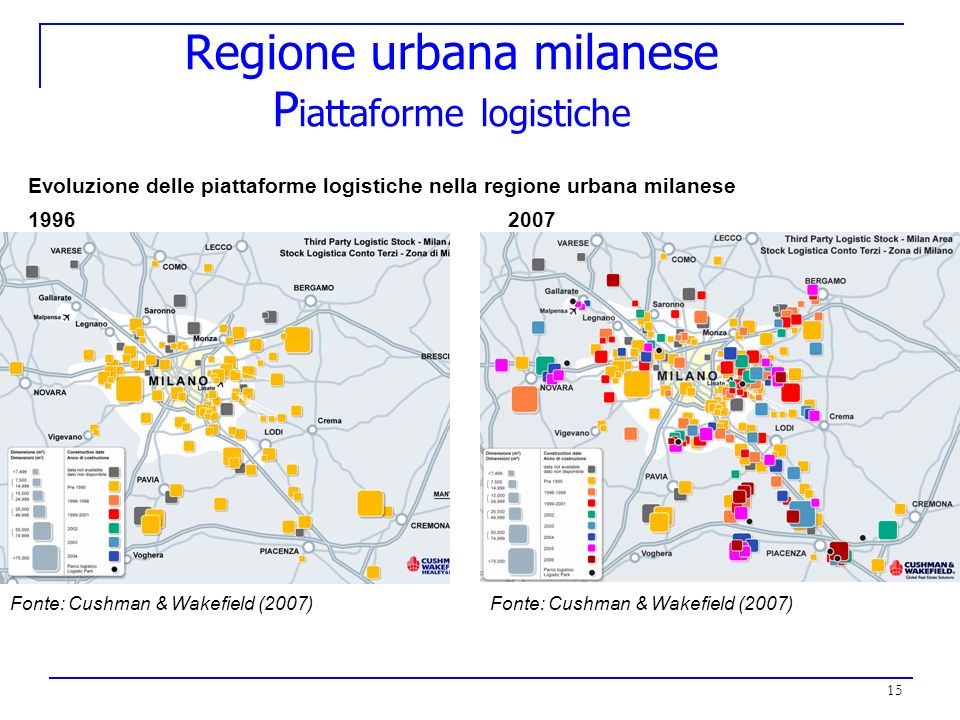 Regione urbana milanese Piattaforme logistiche