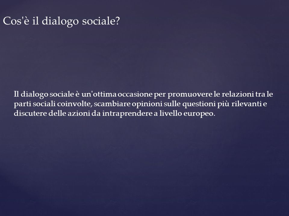 Cos è il dialogo sociale