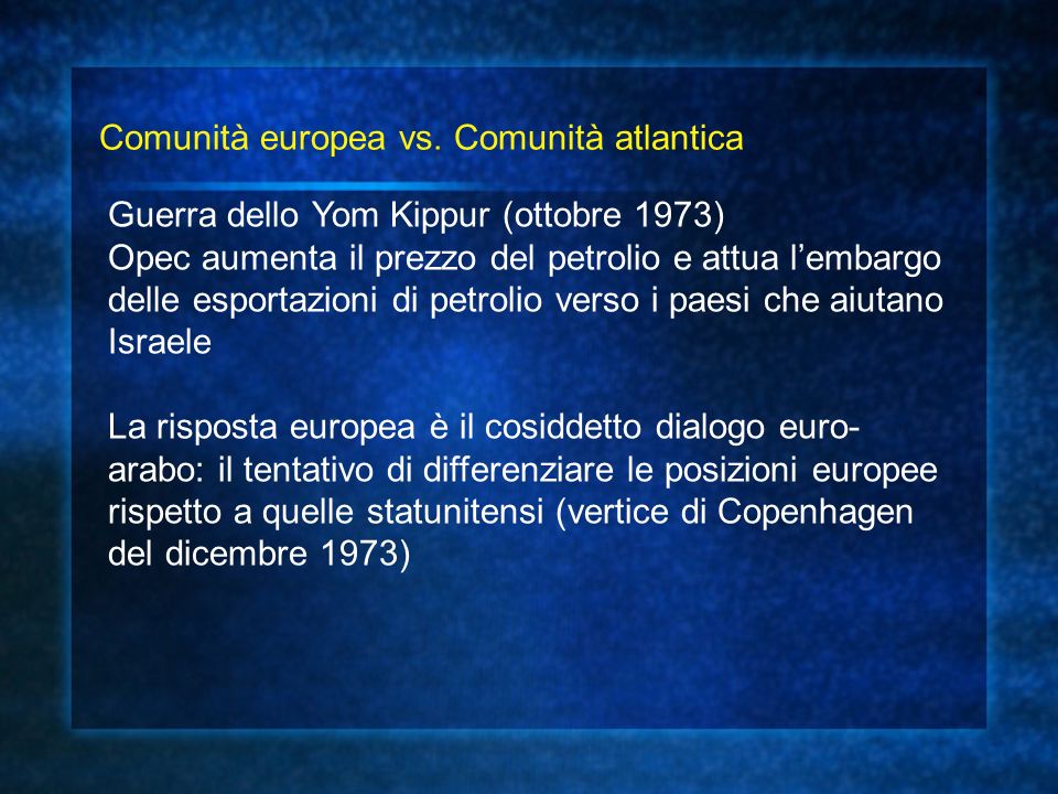 Comunità europea vs. Comunità atlantica