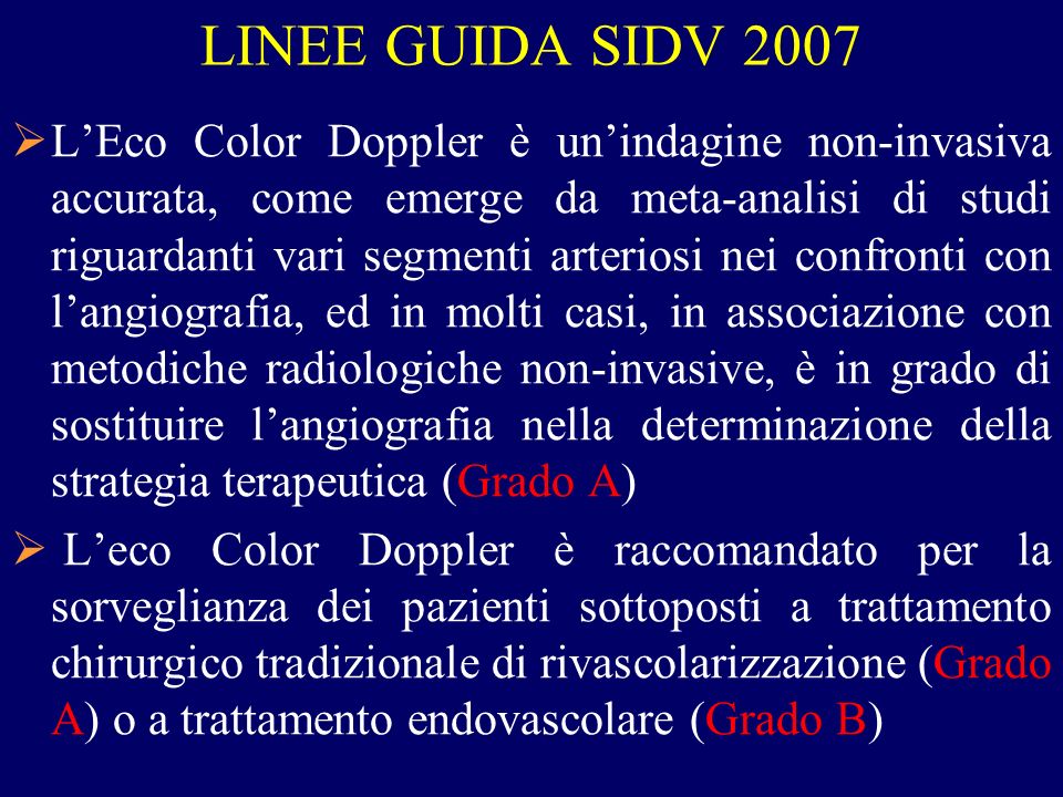 LINEE GUIDA SIDV 2007