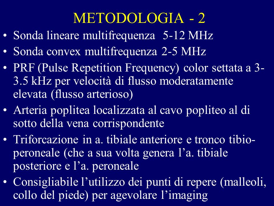 METODOLOGIA - 2 Sonda lineare multifrequenza 5-12 MHz