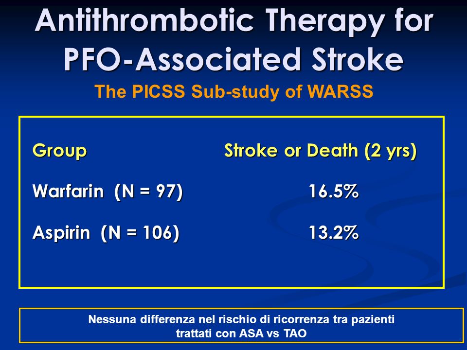 Antithrombotic Therapy for PFO-Associated Stroke