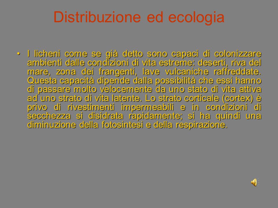 Distribuzione ed ecologia