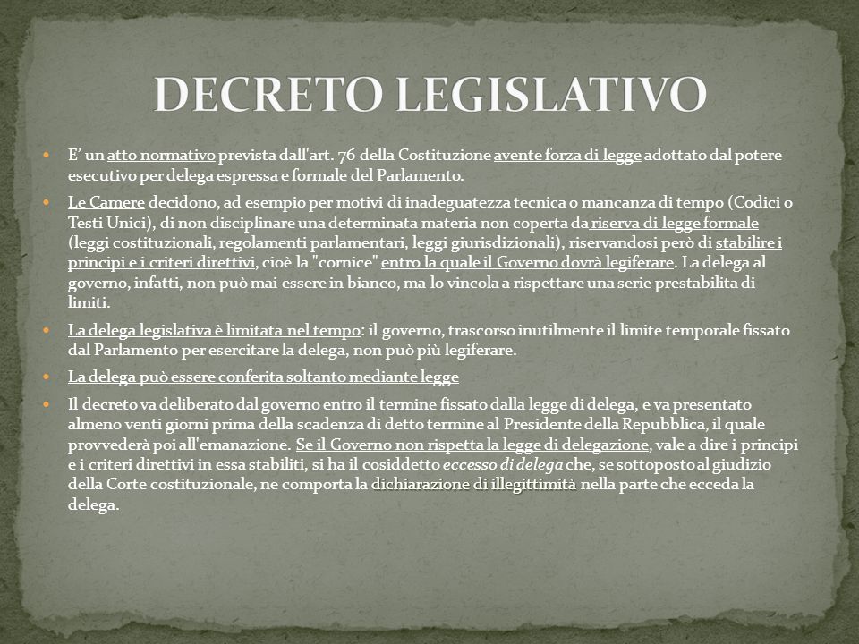 decreto legislativo