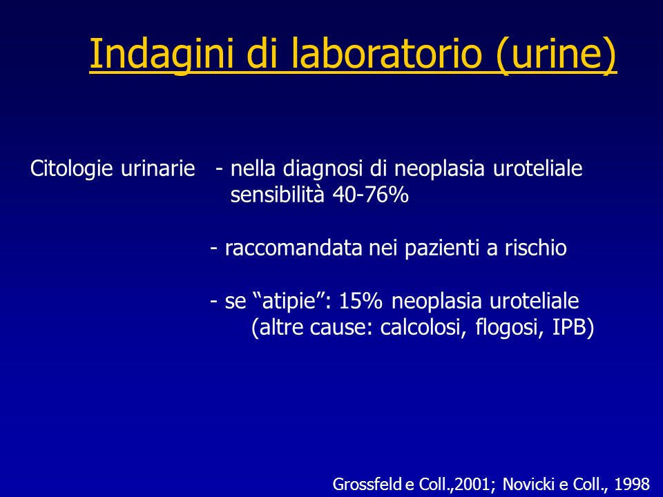 Indagini di laboratorio (urine)