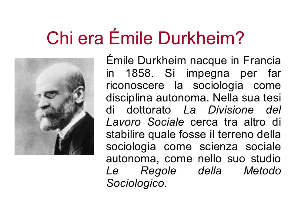 Chi era Émile Durkheim