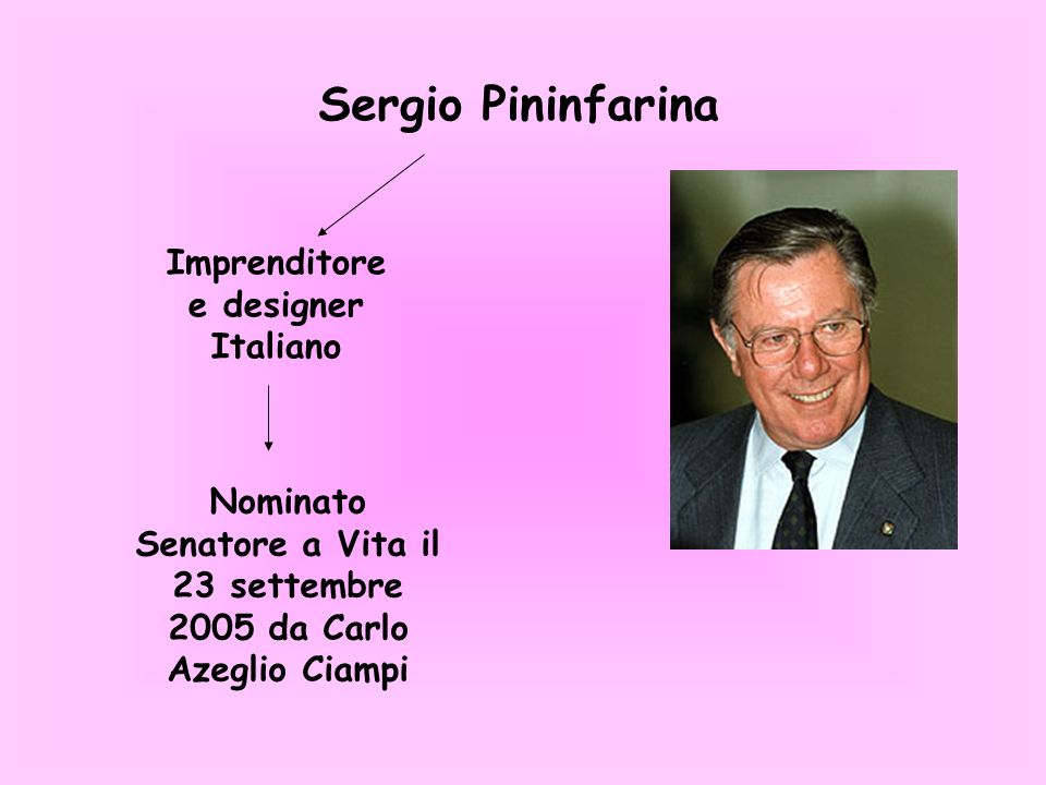Sergio Pininfarina Imprenditore e designer Italiano