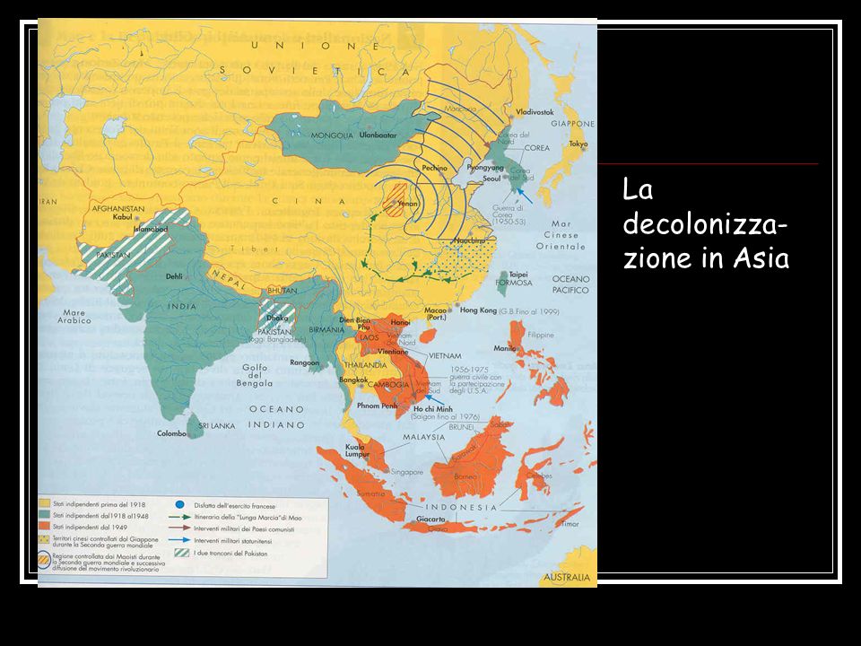 La decolonizza-zione in Asia