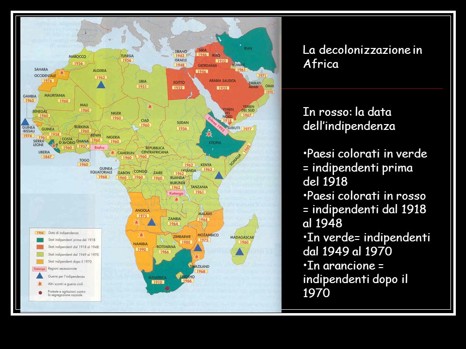 La decolonizzazione in Africa