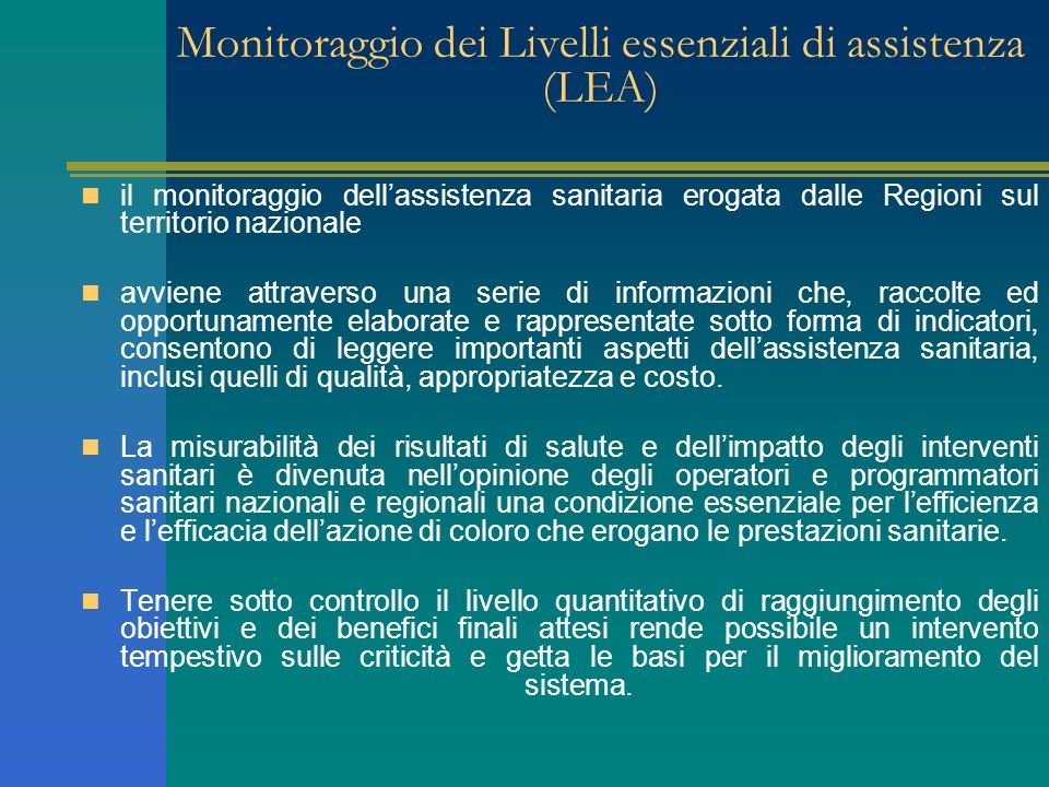 LIVELLI ESSENZIALI DI ASSISTENZA - Ppt Scaricare