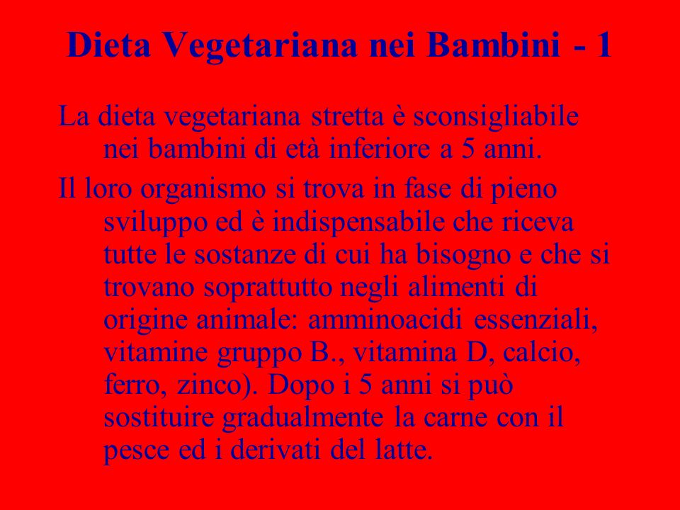 Dieta Vegetariana nei Bambini - 1