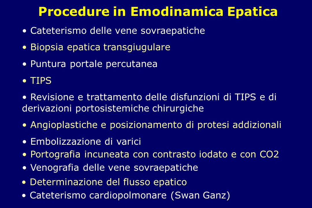 Procedure in Emodinamica Epatica