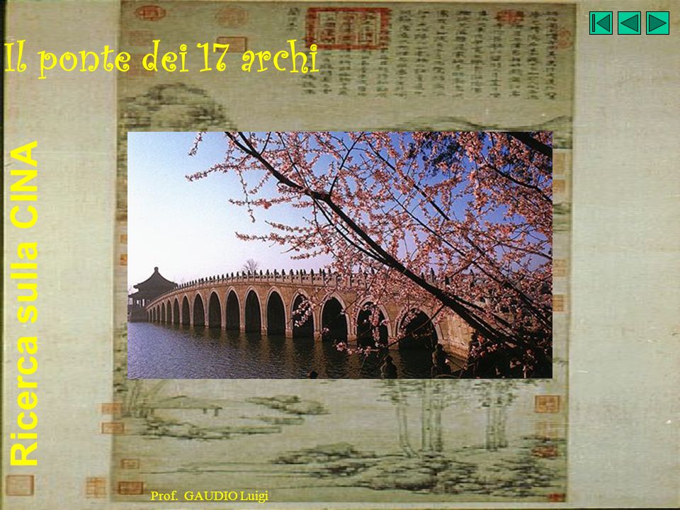 Il ponte dei 17 archi Prof. GAUDIO Luigi